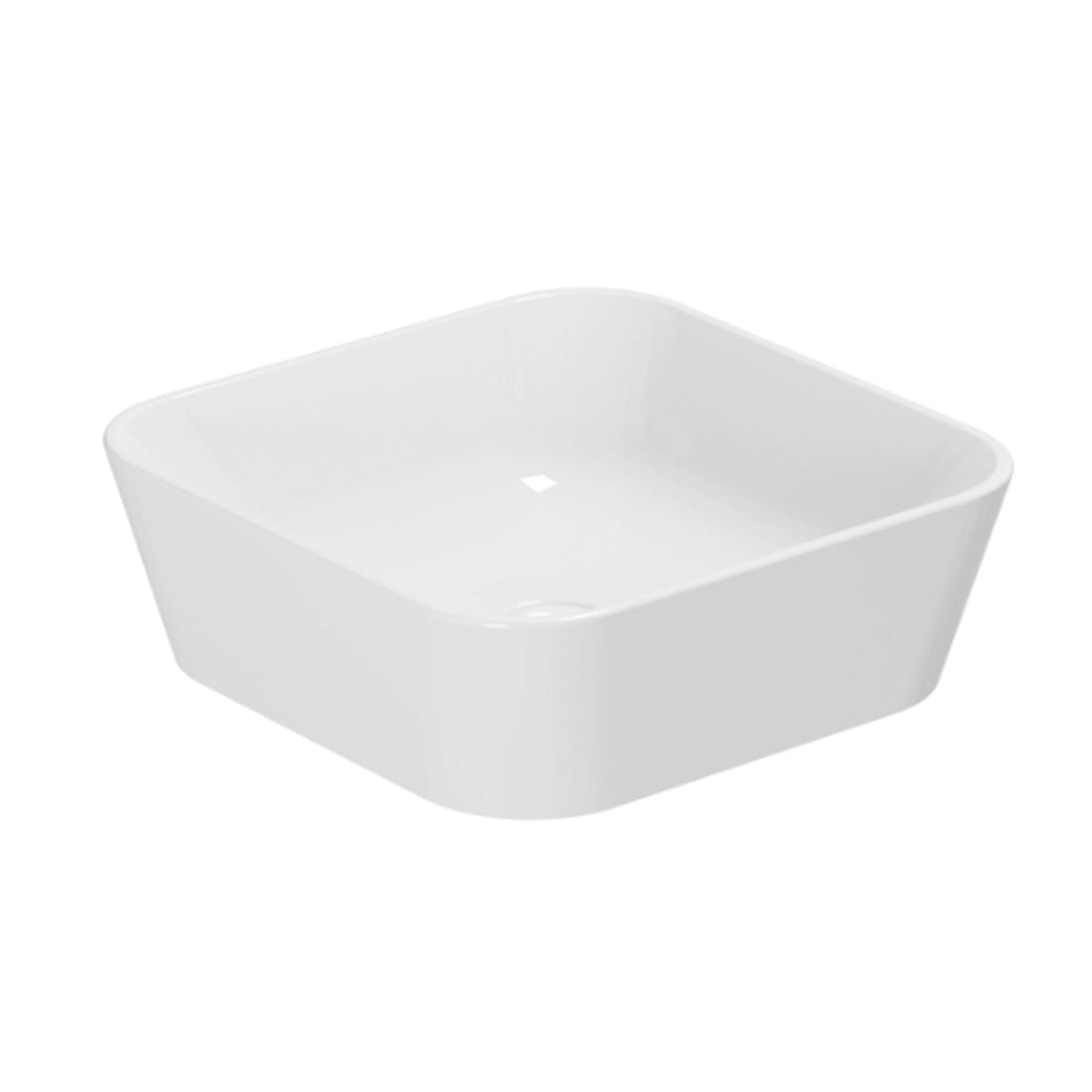 Lavabo da appoggio Azzurra serie Build 43x43 cm - Bianco lucido