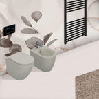 Sanitari Filomuro Rimless con copriwater Soft Close BathCore serie Infinity 53x36