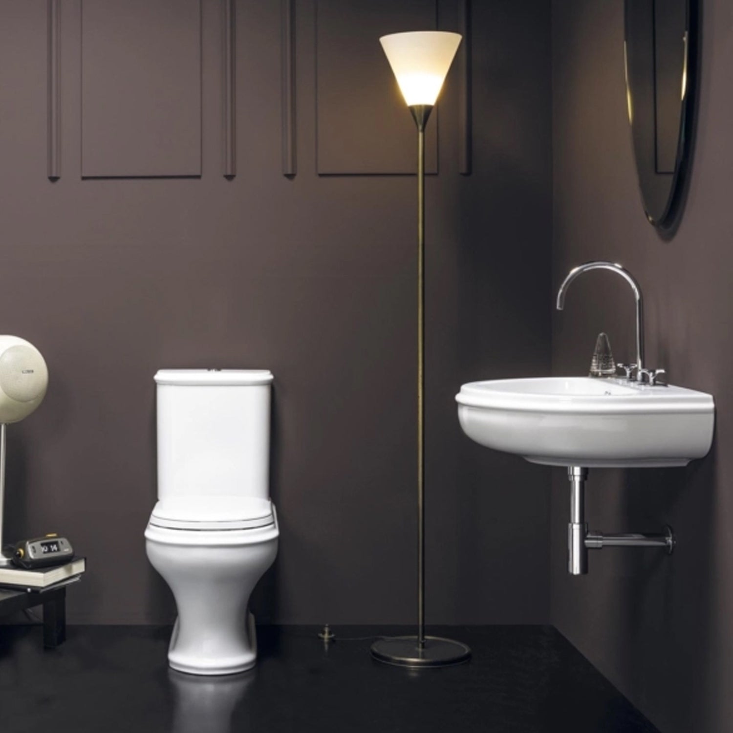 Lavabo sospeso Azzurra serie Charme 70x51x19 cm con foro rubinetto