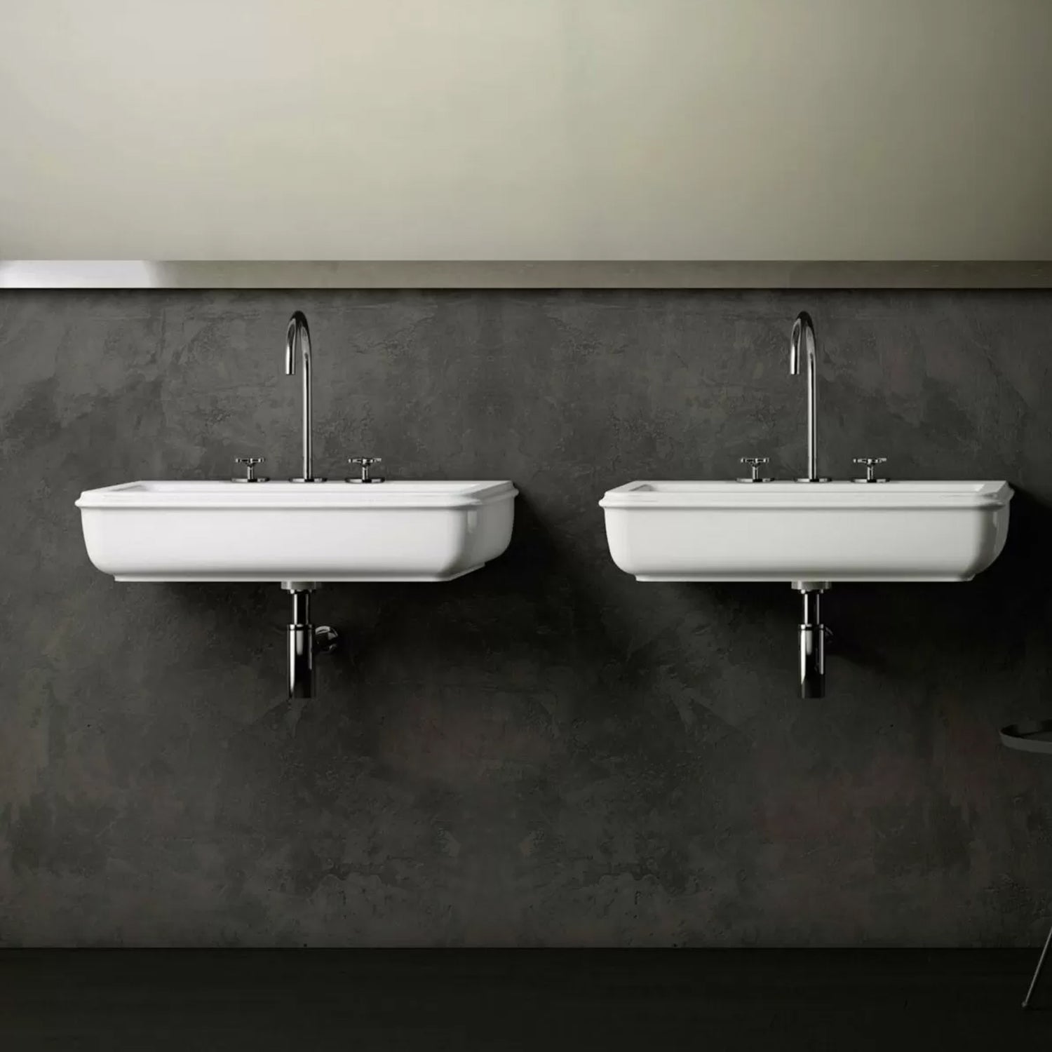 Lavabo sospeso 68 cm Azzurra modello Charme in ceramica