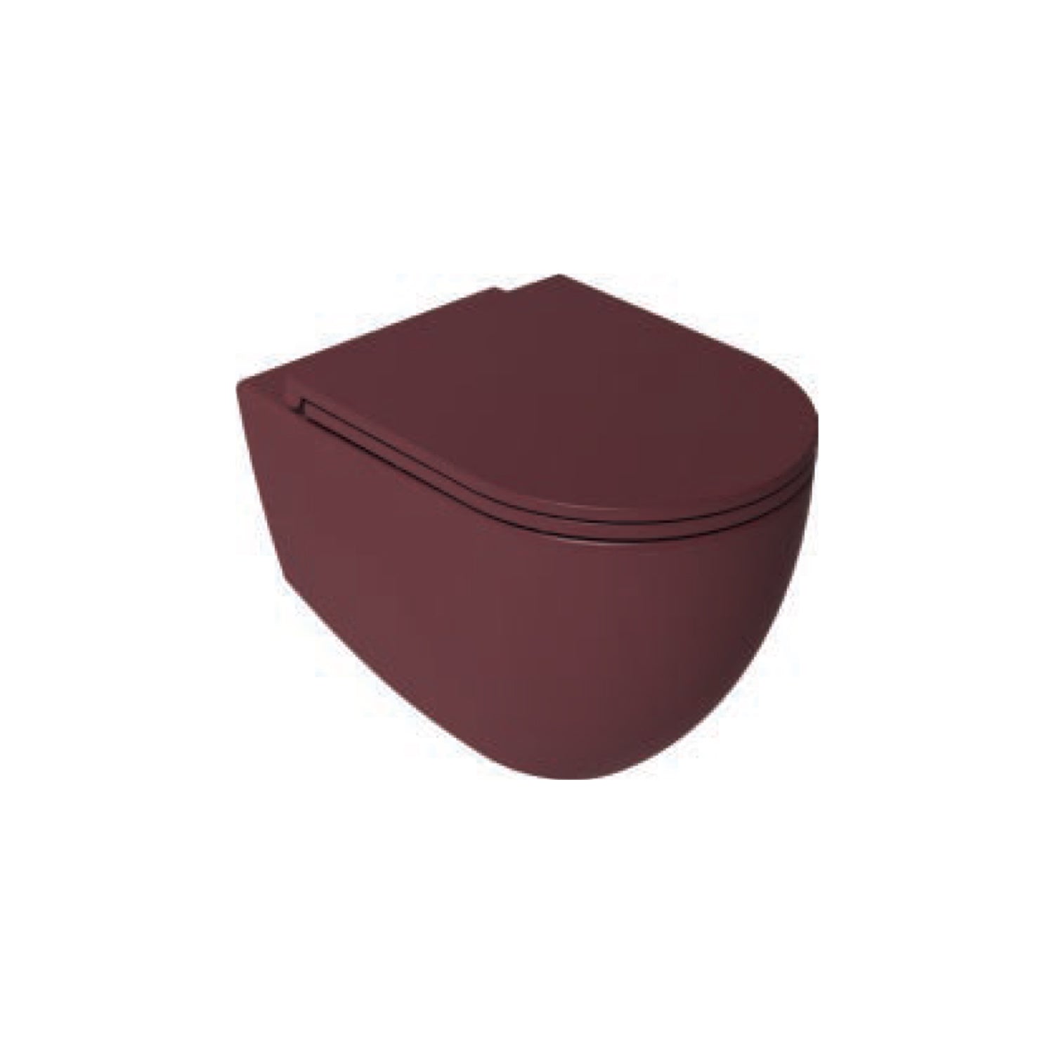 Vaso Sospeso Rimless BathCore Infinity Bordeaux Commerciale