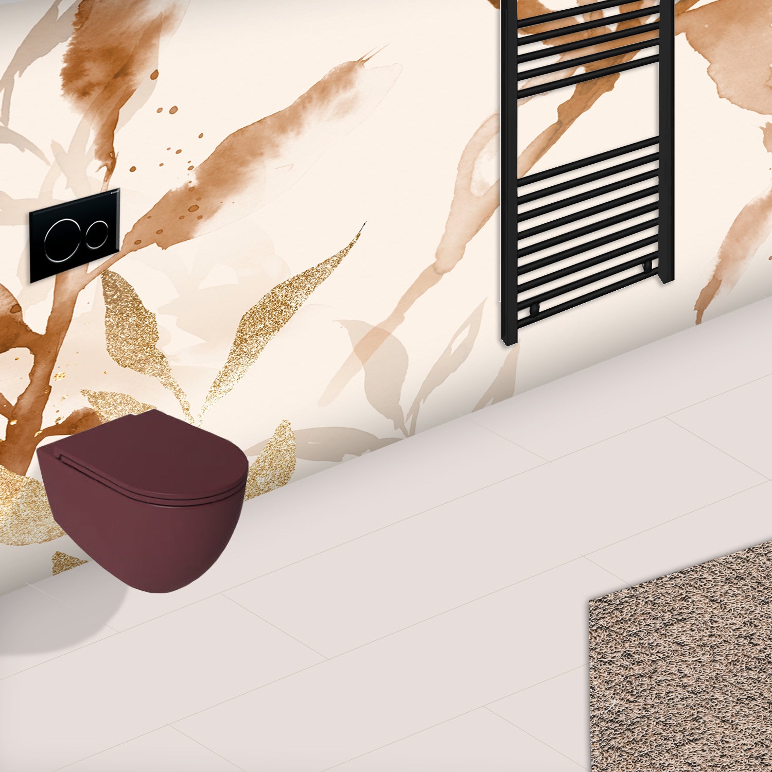 Vaso sospeso Rimless BathCore serie Infinity 53x36