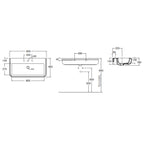 Lavabo sospeso/appoggio 90 cm Azzurra modello Charme  ceramica