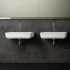 Lavabo sospeso/da appoggio 90 cm Azzurra Charme stile classico ceramica