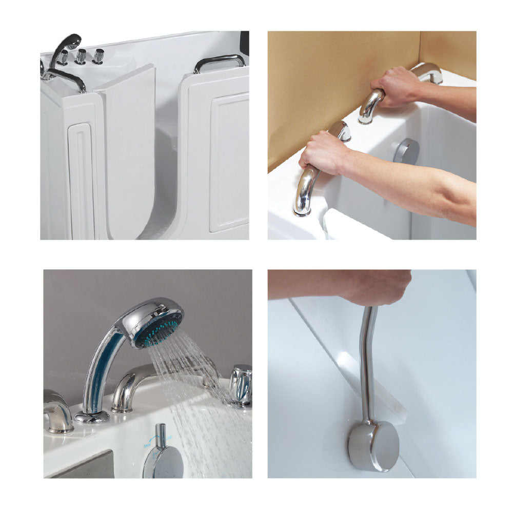 Vasca per anziani modello Lotus 1334x673x1016 mm con pannello esterno a destra