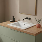 Lavabo ad incasso 61cm bianco in ceramica BathCore linea Alba
