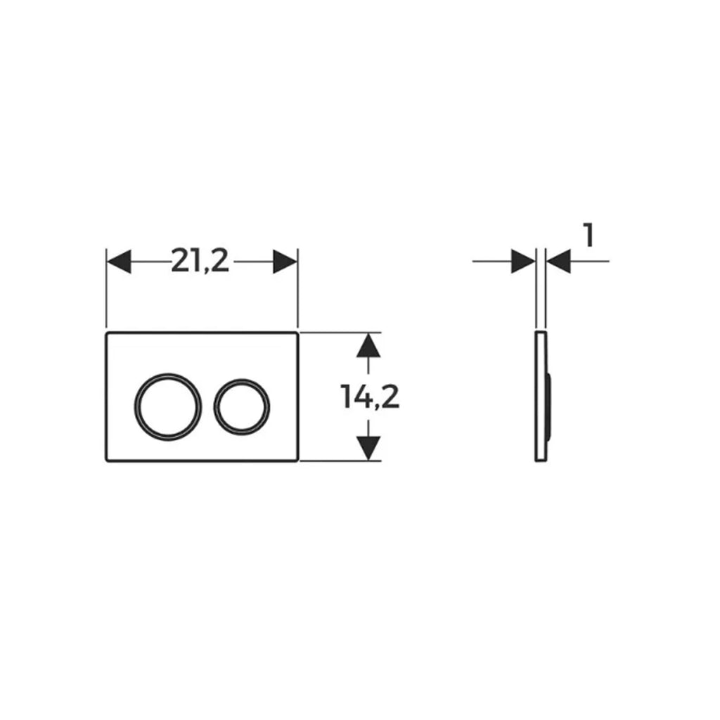 Piastra di azionamento Geberit modello Omega 20 bianca con profili cromati