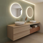 Lavabo consolle ovale 59.5x42 bianco in ceramica BathCore linea Alba
