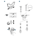 Sedile Eurovit di Ideal Standard con cerniere in plastica 365x445x40 mm - Bianco Lucido