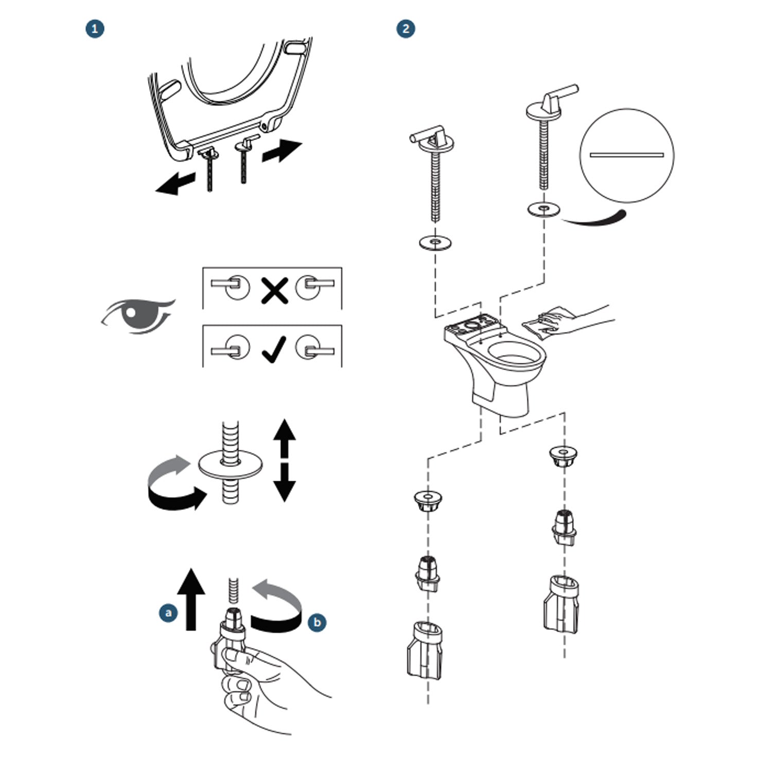 Sedile Eurovit di Ideal Standard con cerniere in plastica 365x445x40 mm - Bianco Lucido