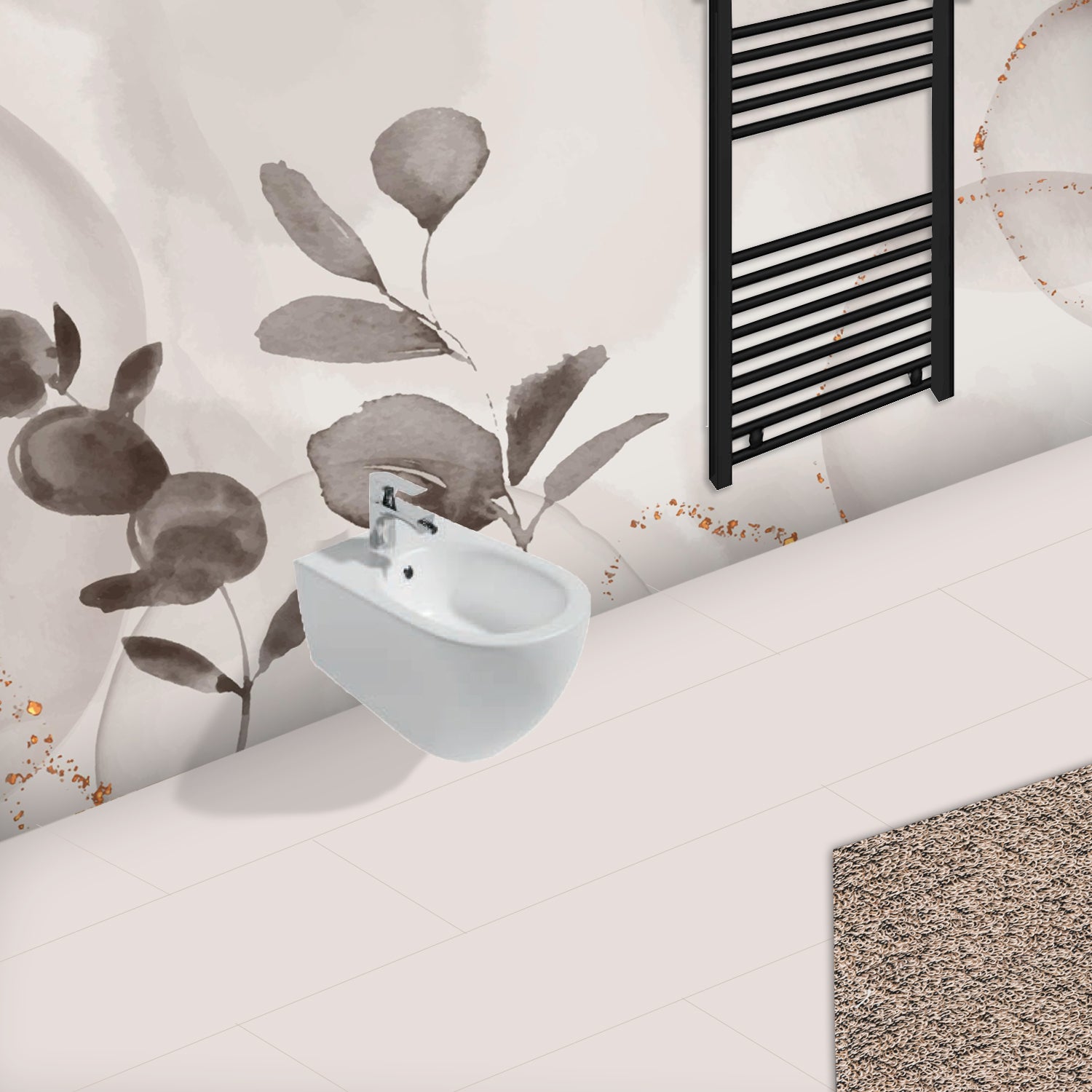 Bidet sospeso Rimless BathCore serie Infinity 53x36