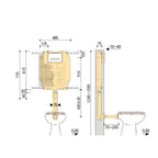 Cassetta di scarico a incasso Pucci Sara per pareti in muratura 9 Litri