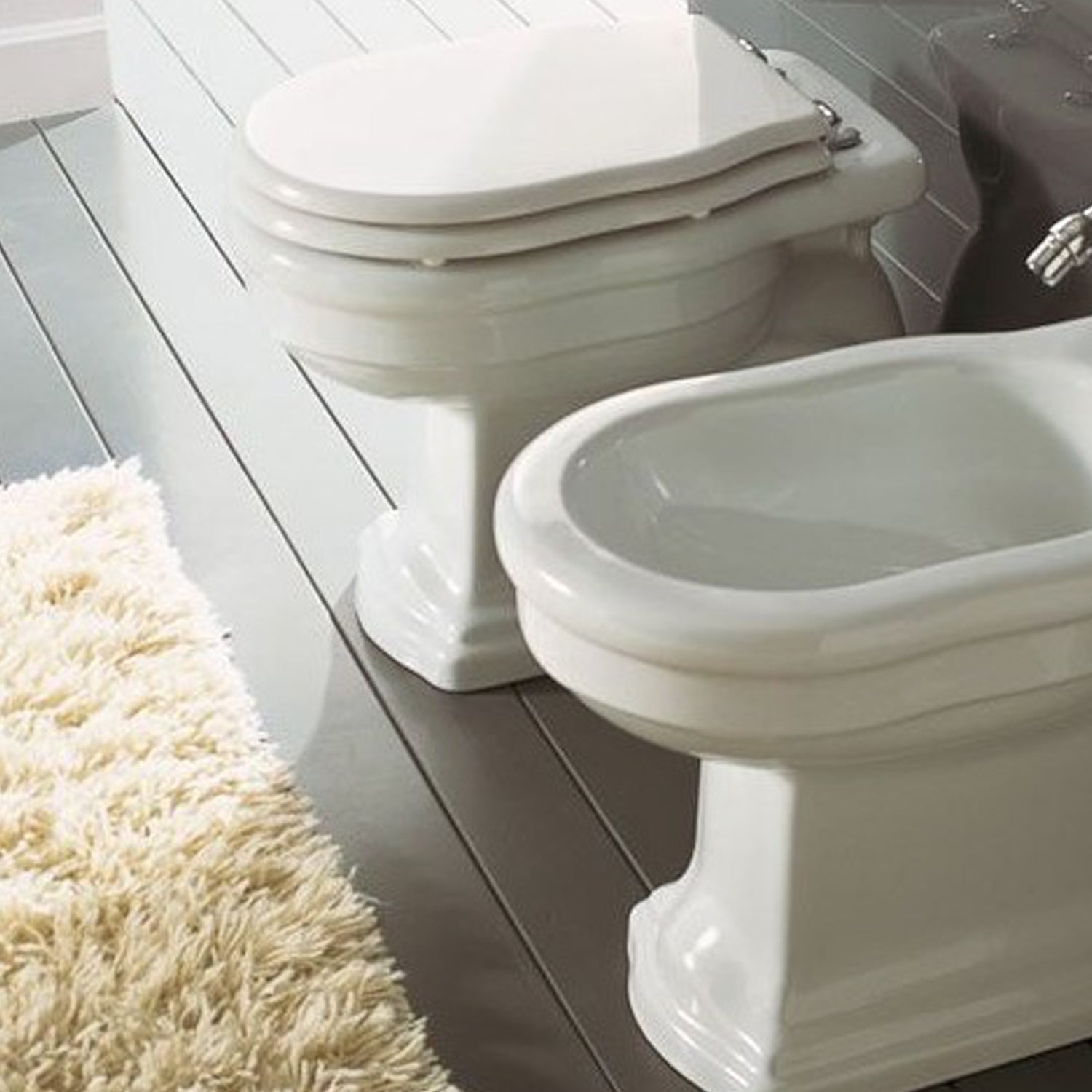 Vaso a terra 55x36 cm serie Royal di Ceramica Althea con sedile normal close