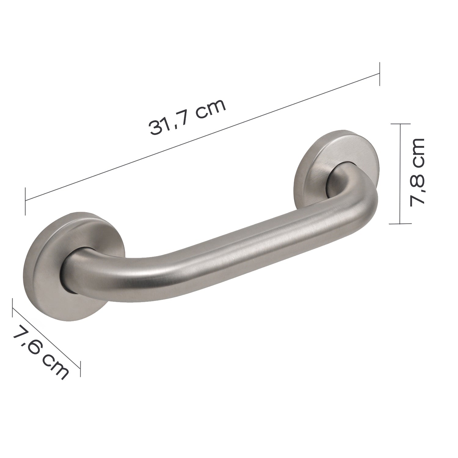 Maniglione 24 cm in Acciaio Inox AISI 304 Gedy serie Project - Spazzolato