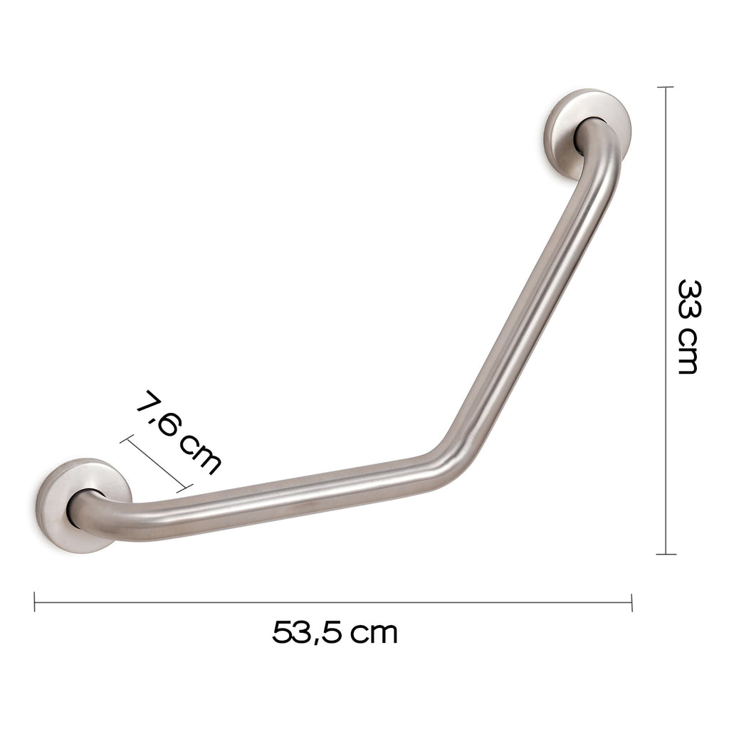 Maniglione 135Â° in Acciaio Inox AISI 304 Gedy serie Project - Spazzolato