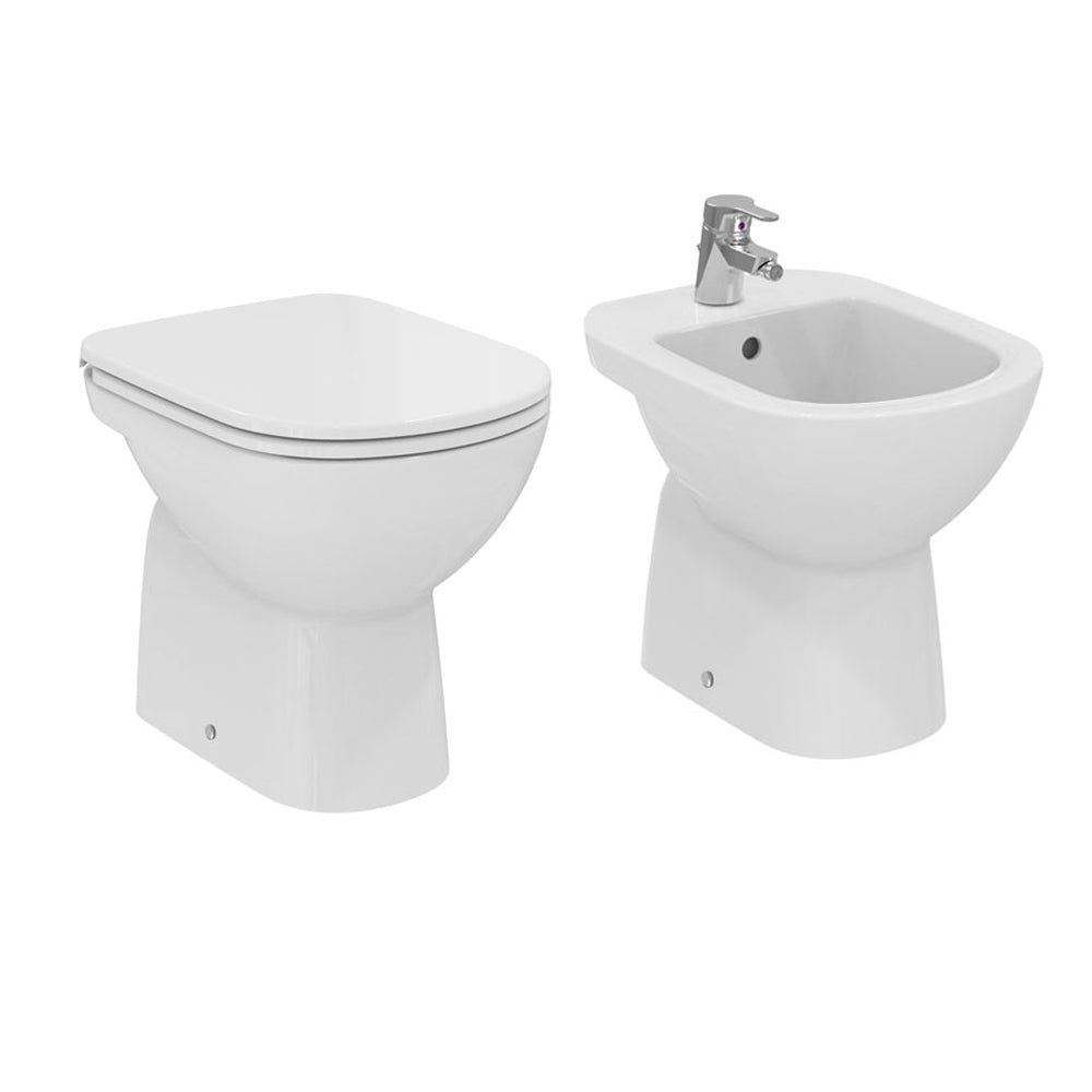 Sanitari a terra distanziati da parete Dolomite Gemma 2 WC + sedile tradizionale e Bidet