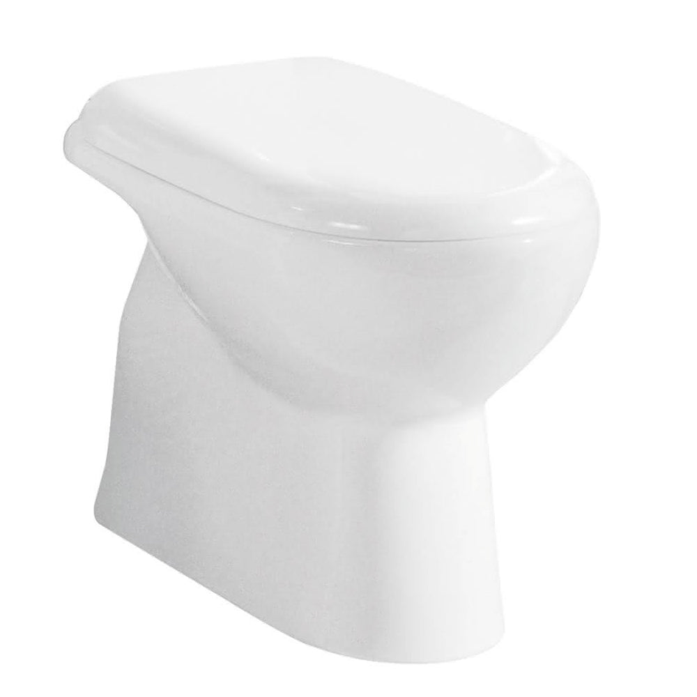 Sanitari con scarico a terra e sedile in termoindurente Ceramica Azzurra modello 'Diana' cm 55