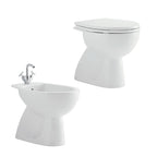 Sanitari distanziati da parete con scarico a pavimento wc+bidet +sedile normal close Geberit 'ColibrÃ¬ 2' cm 53