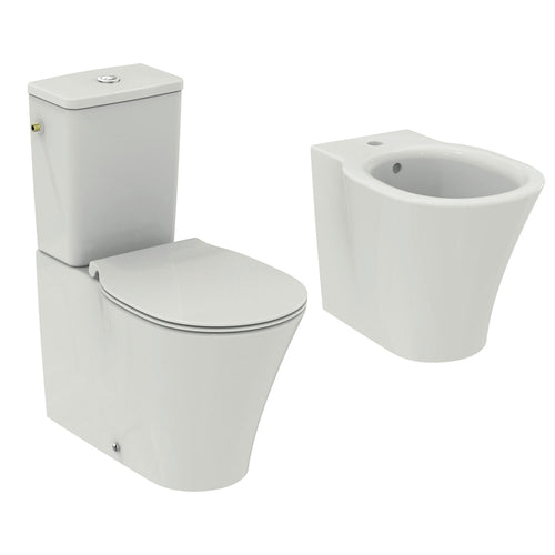 Coppia di sanitari con cassetta Ideal Standard Connect Air con sedile a chiusura SoftClose