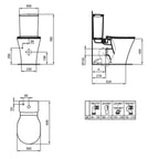 Coppia di sanitari con cassetta Ideal Standard Connect Air con sedile a chiusura tradizionale