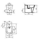 Coppia di sanitari con cassetta Ideal Standard Connect Air con sedile a chiusura tradizionale