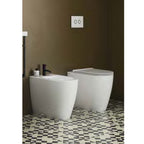 Sanitari filomuro Bianco Opaco rimless 53 cm Ceramica Globo Mode Wc scarico Multi