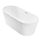 Vasca Freestanding modello Viterbo con troppo pieno cm 160x80xh60 - Bianco Lucido