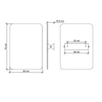 Specchio inclinabile per disabili by Koh-i-Noor cm 50x70h - con pellicola antischeggia e maniglia