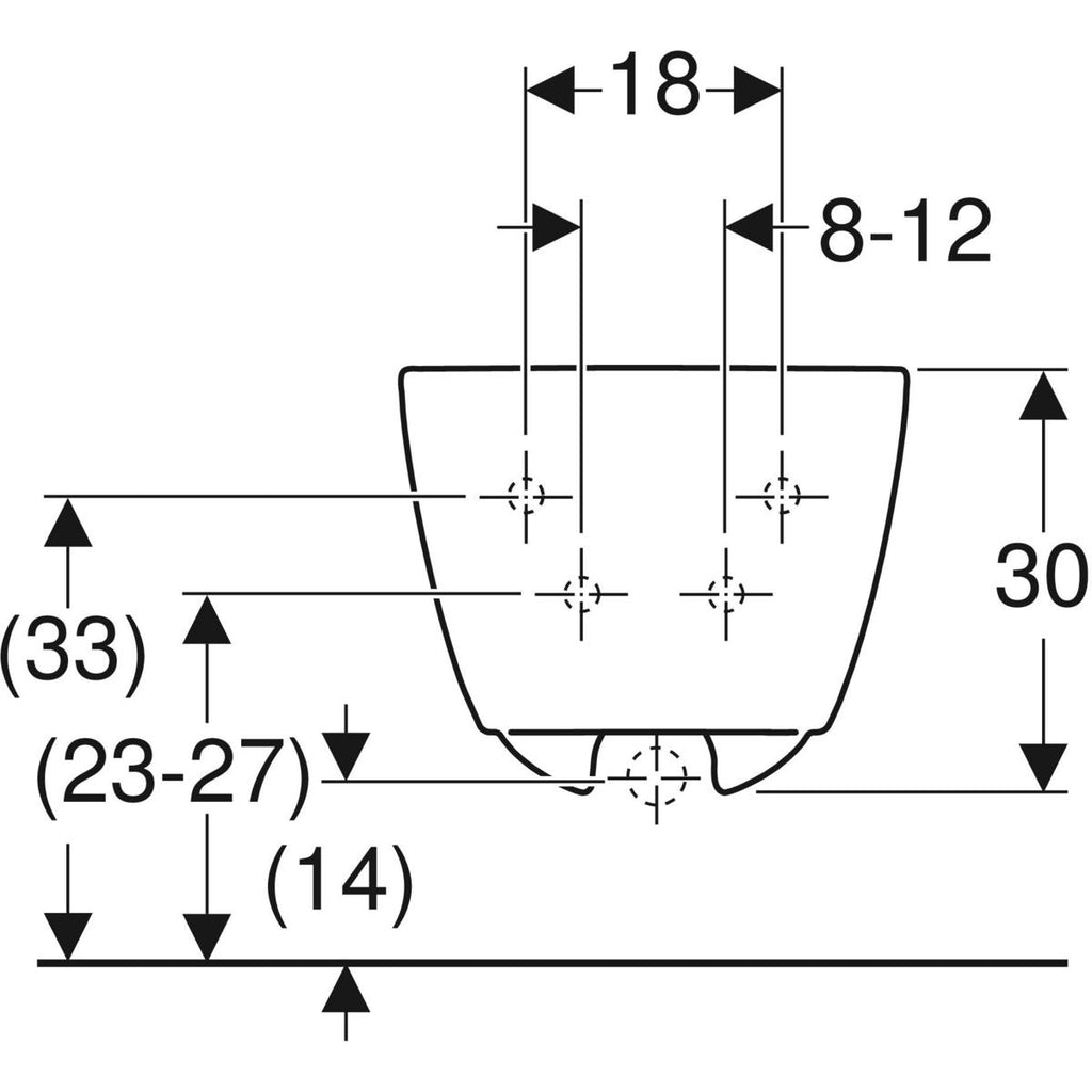 Coppia sanitari sospesi con scarico universale e sedile SoftClose modello Icon di Geberit
