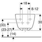 Coppia sanitari sospesi con scarico universale e sedile SoftClose modello Icon di Geberit