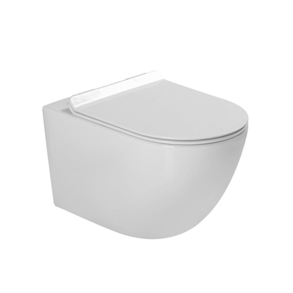 Coppia Sanitari Sospesi Nubes- Aura Vaso sospeso + bidet sospeso + copriwater by BathCore