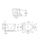 Coppia Sanitari a terra filomuro BathCore Nubes- Aura Vaso a terra + bidet a terra + copriwater