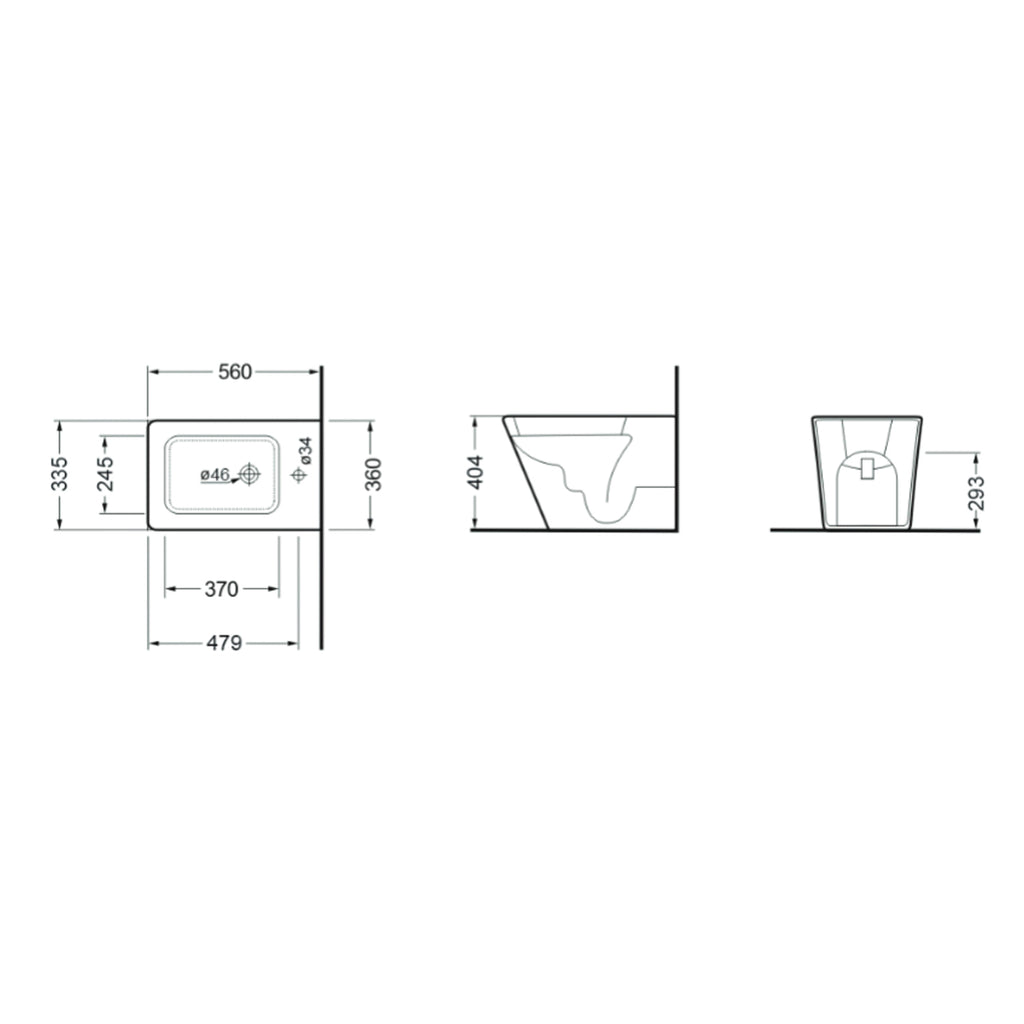 Coppia Sanitari Filo Muro Pluma - Evo Vaso a terra+ bidet a terra+ copriwater