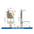 Cassetta incasso Pucci 'Eco Rapido' per wc sospesi- pareti in muratura
