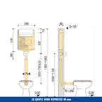 Cassetta incasso Pucci in rame per wc a terra con pulsante basso