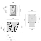 Water senza brida filo parete Domus Falerii F50 Special con sedile soft close