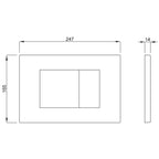 Placca di comando Schwab modello Metis per cassette incasso Cromo Lucido