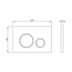 Placca di comando Schwab modello Vela per cassette incasso 199 Bianca