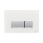 Placca di comando Schwab modello Magnus Vetro per cassette incasso 199 Bianca