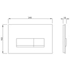 Placca di comando Schwab modello Magnus Vetro per cassette incasso 199 Bianca