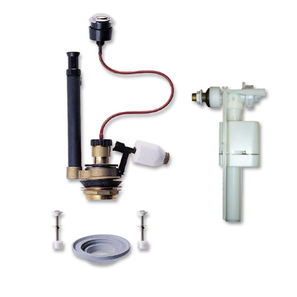 Meccanismo di scarico con pulsante attacco laterale 'Silent' Tremolada