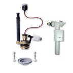 Meccanismo di scarico con pulsante attacco laterale 'Silent' Tremolada