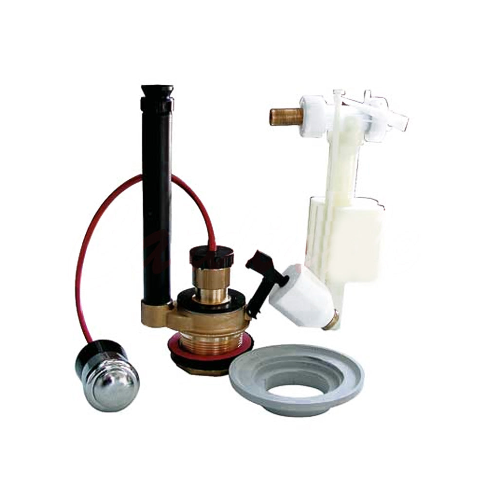 Meccanismo di scarico con pulsante attacco laterale 'Silent' Tremolada