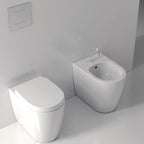 Sanitari Moderni senza Brida Filo muro Falerii  Foglia Medium wc bidet sedile softclose