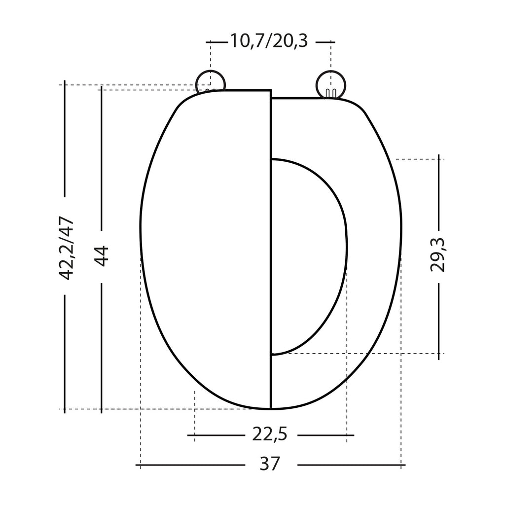 Copriwater universale di Gedy modello Smeraldo - Bianco