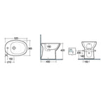 Bidet a terra RAK serie Astria 52x36