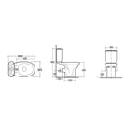 Vaso monoblocco rimelss con scarico a muro RAK serie Astria - Bianco