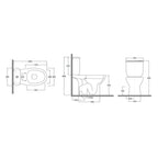 Vaso monoblocco rimelss con scarico a pavimento RAK serie Astria - Bianco