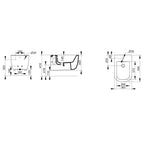 Coppia sanitari sospesi Ceramica Dolomite modello Mirto 55x36 cm con sedile Softclose