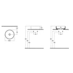 Lavabo d'appoggio tondo senza foro BathCore serie Infinity 36 cm - Menta Opaco